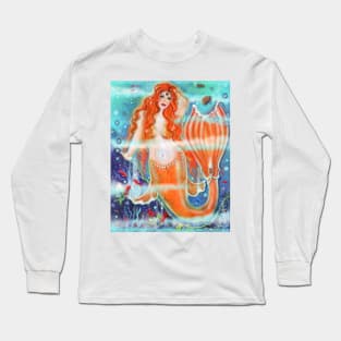 Audrey voluptuous mermaid  by Renee Lavoie Long Sleeve T-Shirt